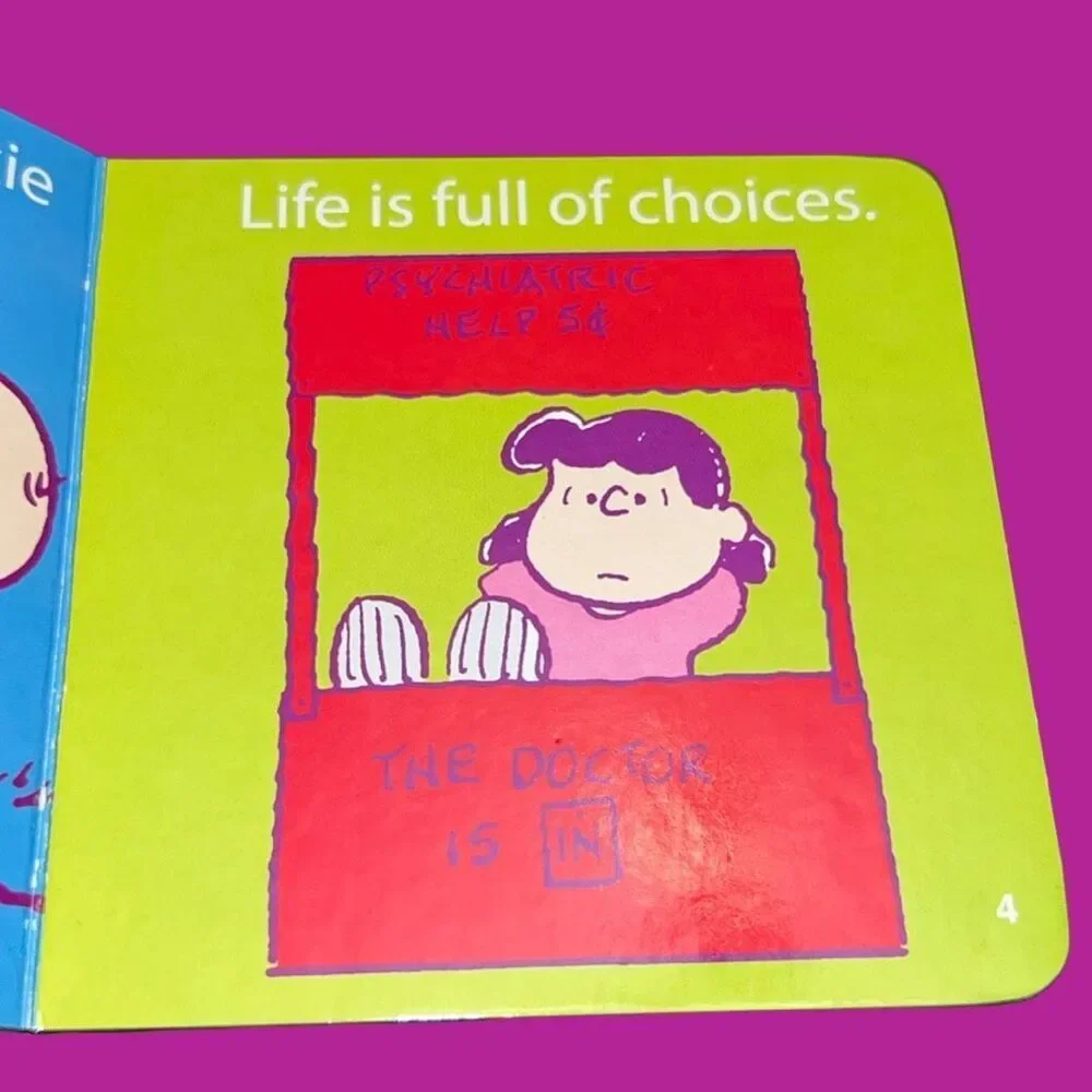 Rare 2011 Lucy Says Wendy's Kids Meal Mini Hard Cover Book Peanuts Snoopy